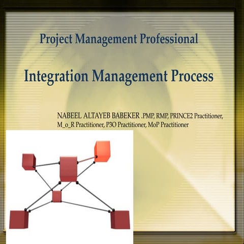 PMP  Integration -Knowledge Area- for PMBOK version 5