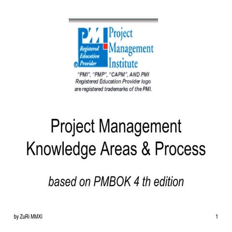 Pmp knowledge areas by zuri