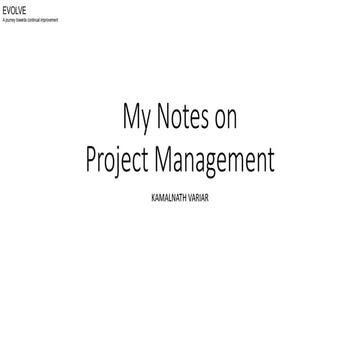 MY NOTES ON PROJECT MANAGEMENT (PMP EXAM PREP)-1