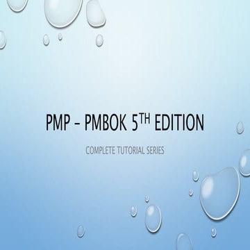 Pmp – pmbok 5th edition develop project charter