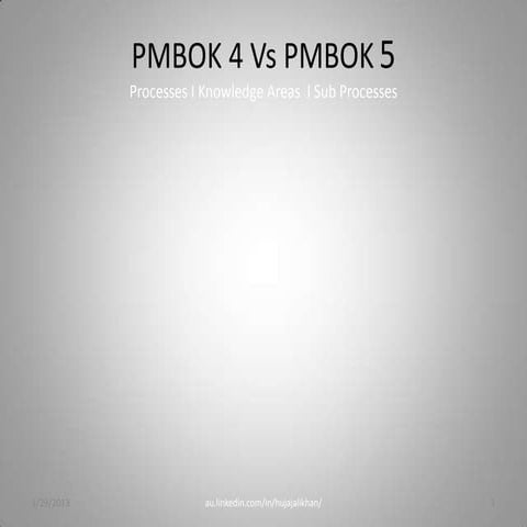 Pmp pmbok 5 updates vs pmbok 4