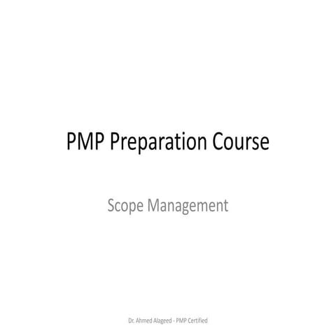 Project Scope Management