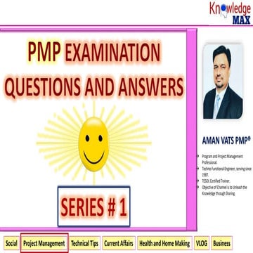 Pmp Questions and Answers series #1