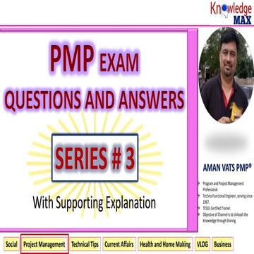Pmp questions and answers series #3
