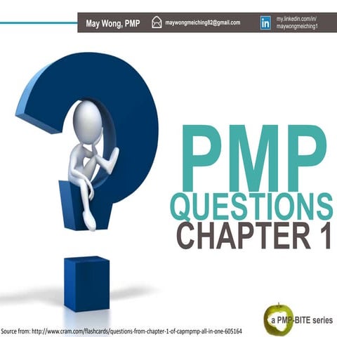 PMP BITES: 20 Flashcard questions for Chapter 1