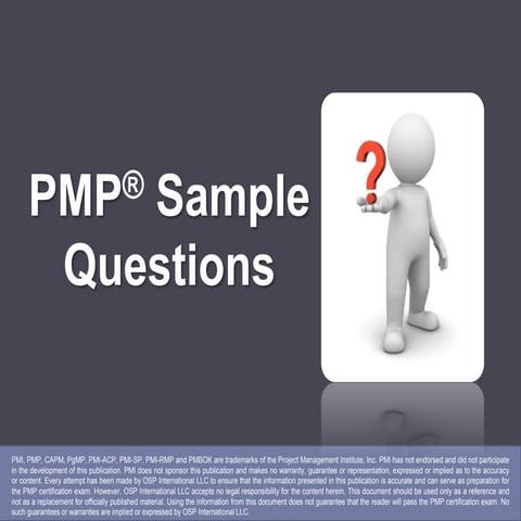 PMP Sample Questions Set 2