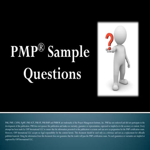 PMP Sample Questions Set 3