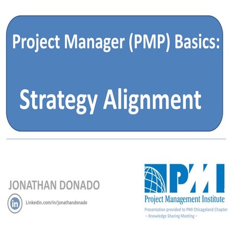 Project Managers (PMP) Basics: Business Strategy Alignment to Project Management