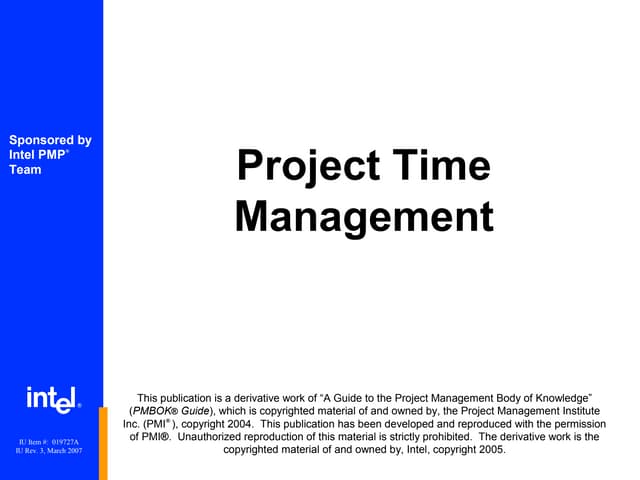 Pmp study: time