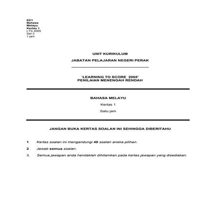 Pmr Bm Kertas 1 Set 3