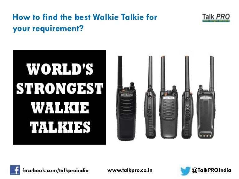 Walkie Talkies in India A Comparison