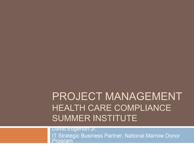 Project Management
