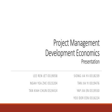 Project management assignment slides