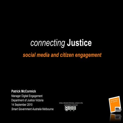 connecting Justice: social media and citizen engagement