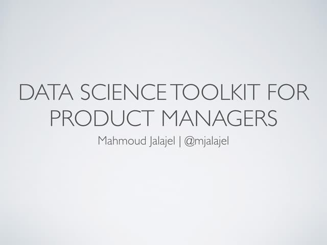 Data Science Toolkit for Product Managers
