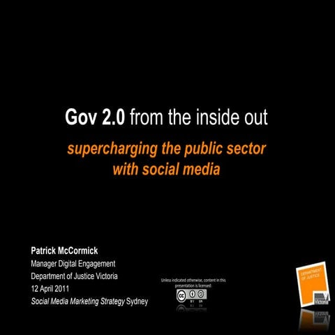 Gov 2.0 from the inside out: supercharging the public sector with social media