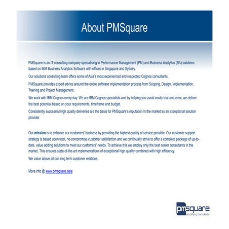 PMSquare IBM global solutions directory