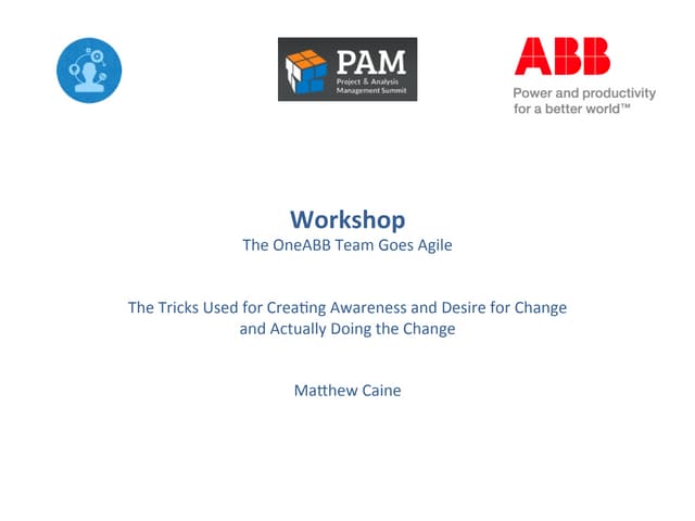 PAM Summit Cracow, The ABB.com goes Agile Story
