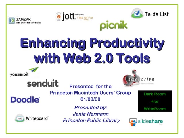 PMUG: 2.0 Productivity Tools