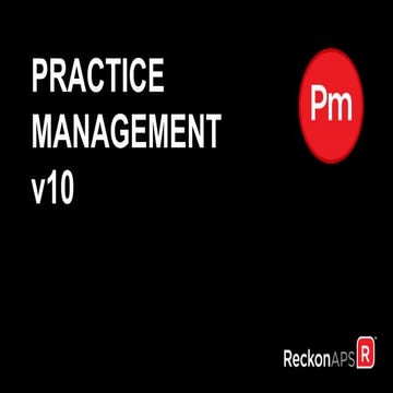 Reckon APS PM10 presentation at Reckon Group Conference