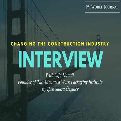 Interview with Olfa Hamdi - PM World Journal July 2016