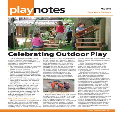 Celebrating Outdoor Play: Early Years Outdoors Learning 