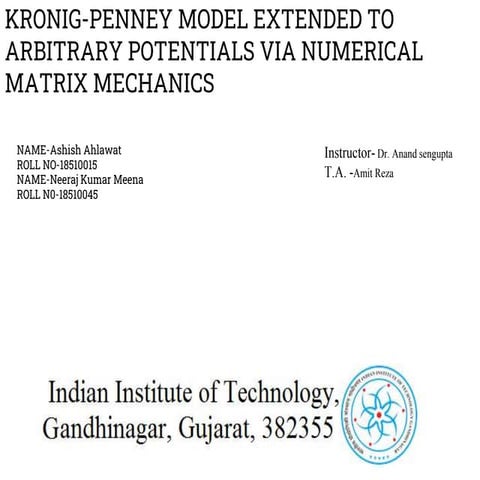 Kronig penny model_computational_phyics