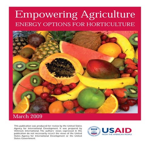 Empowering Agriculture Energy Options for Horticulture  