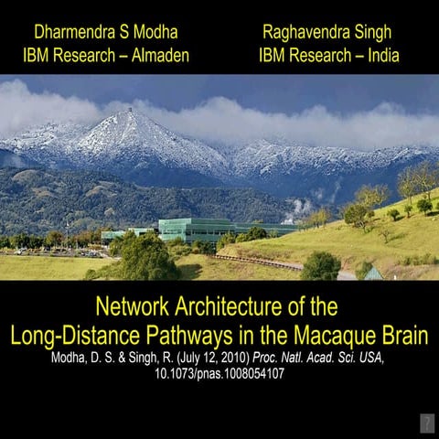 Network architecture of the long-distance pathways in the macaque brain