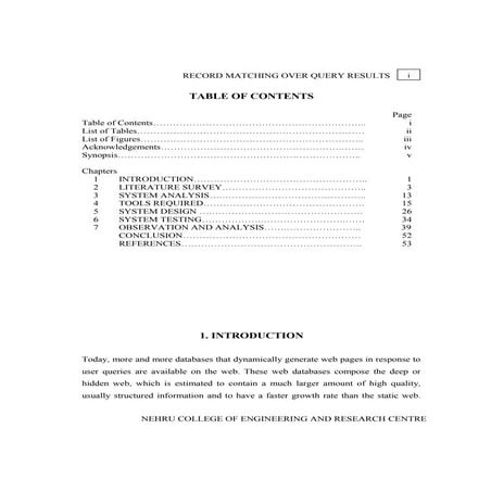 Record matching over multiple query result - Document
