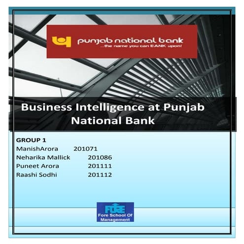 Business Intelligence at Punjab National Bank