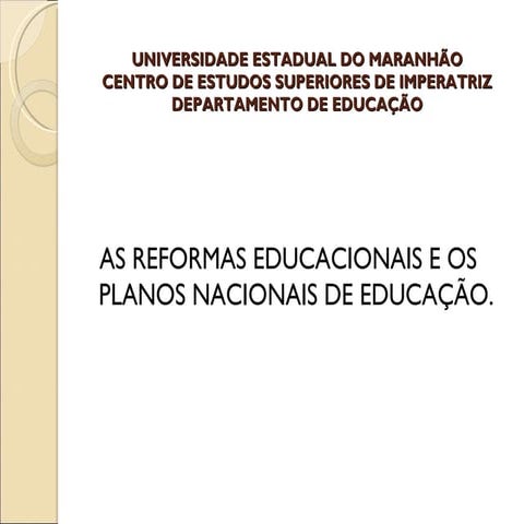 Pne planos nacionais de educaçao-tema 1-2 | PPT