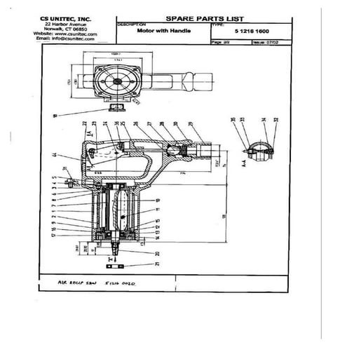 CS Unitec Pneumatic Reciprocating Saw: 5 1216 0020