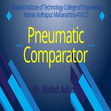 pneumatic comprator, how to use pneumatic comparator