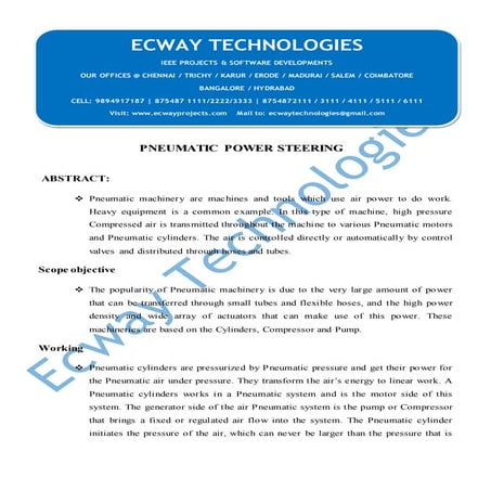 Pneumatic power steering