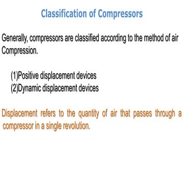 Types of compressors | PPTX | Technology & Computing