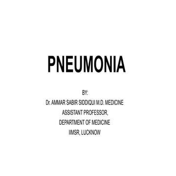 PNEUMONIA-CLASSIFICATION, MANAGEMENT AND COMPLICATIONS | PPTX