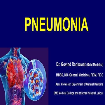 Pneumonia management protocol Dr. Govinda | PPTX