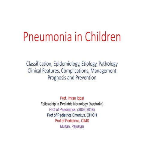 Pneumonia in children 2021