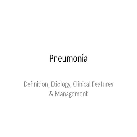 Pneumonia. It’s lung infection, can be seen in both children and adults ...