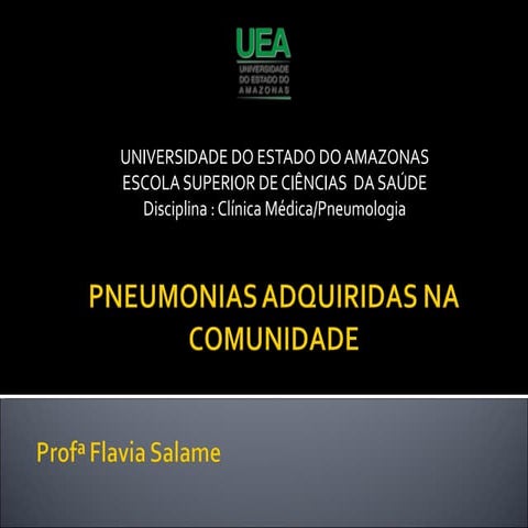 Pneumonias adquiridas na comunidade