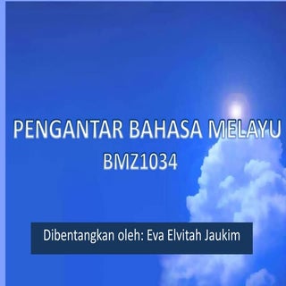 Pengantar Bahasa Melayu-Morfologi