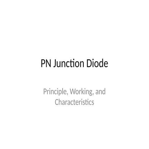 A ppt about pn junction diode. It is generated by ai