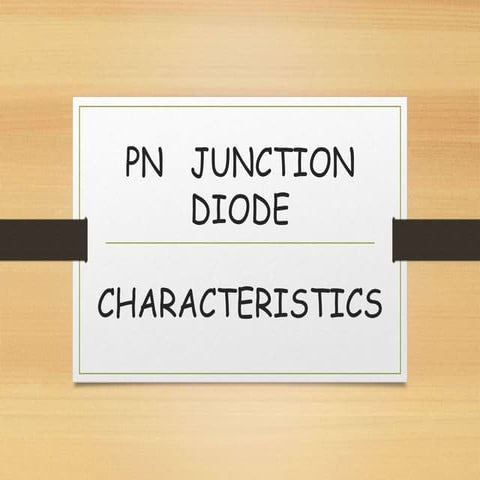 Pn junction diode characteristics Lab expriment
