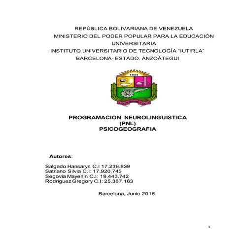 PROGRAMACION NEUROLINGUISTICA