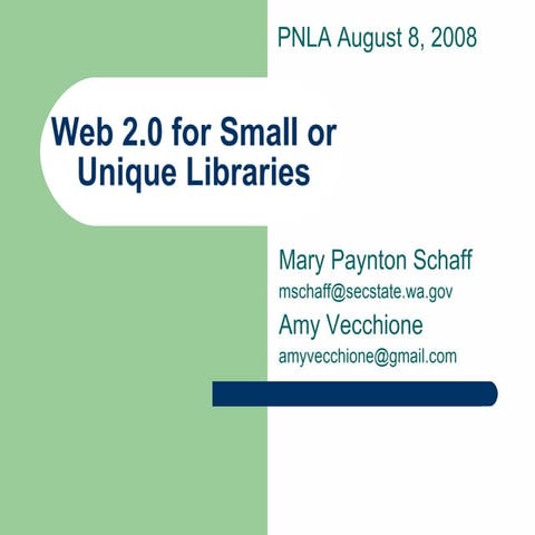 Web 2.0 for Special Libraries
