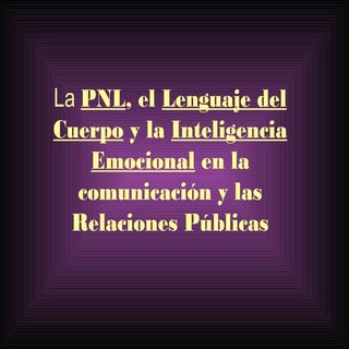 Pnl e inteligencia emocional