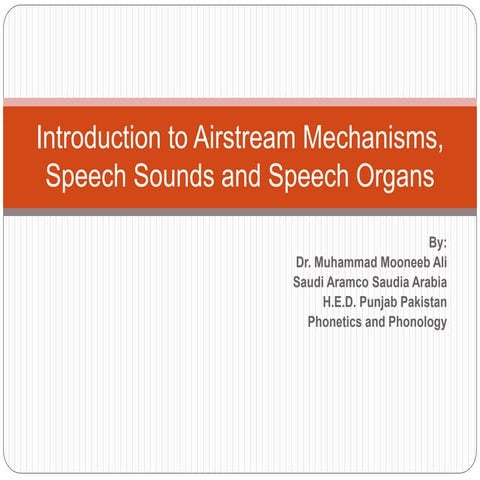 Phonetics and Phonology
