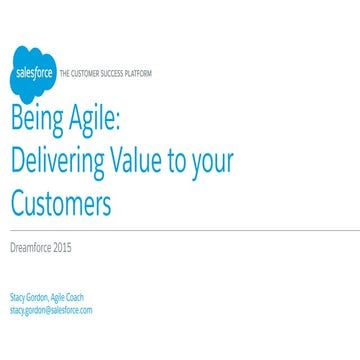 Being Agile: Delivering Value to your Customers