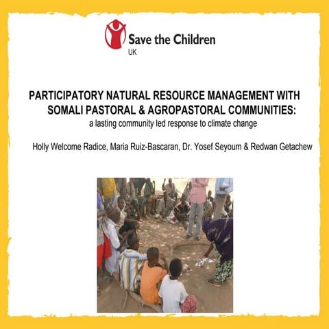 Holly Radice: Participatory natural resource management with Somali pastoral ...